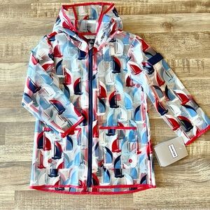 Hunter Kids Raincoat with Sailboat Print